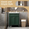 24"W Bathroom Vanity with Ceramic Sink, Bathroom Storage Cabinet with Door Rack, Tip-Out Drawer, Adjustable Shelf & Soft Close Door - ModernLuxe - 3 of 4