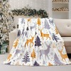 Christmas Throw Blanket Winter Snowflake Christmas Tree Blankets Ultra Soft Farmhouse Pine Tree Flannel - 3 of 4