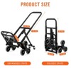 2 in 1 Folding Shopping Cart, 176LBS Load Capacity Stair Climbing Cart, Portable Hand Truck Dolly with 36L Removable Bag for Shopping Laundry - 2 of 4