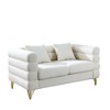 60-Inch Oversized 2-Seater Sectional Sofa, Streamline Modern Fabric Couch with Deep Seating & 2 Lumbar Pillows - 4 of 4