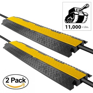 Cable Cover Ramp Safety Tracks for Driveways with Durable Construction, Heavy-Duty, 2-Pack - 1 of 4