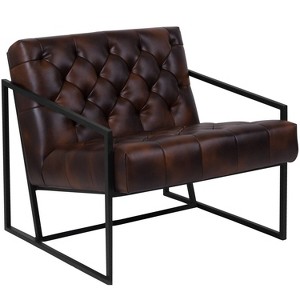 Hercules Tufted Lounge Chair Brown - Riverstone Furniture