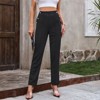 Womens Straight Leg Dress Pants with Button Detail Suits Pants Sliming Formal Pants for Busniess Office Highwasit Dress Pants - 3 of 4