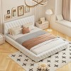 2-Pieces Bedroom Sets, Queen Size Upholstered Bed, Rectangular Footstool For 46 Inch Long-Cuddlewood - 2 of 4
