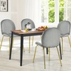 Costway 4PCS Velvet Dining Chair Accent Leisure Chair Armless Side Chair - 2 of 4