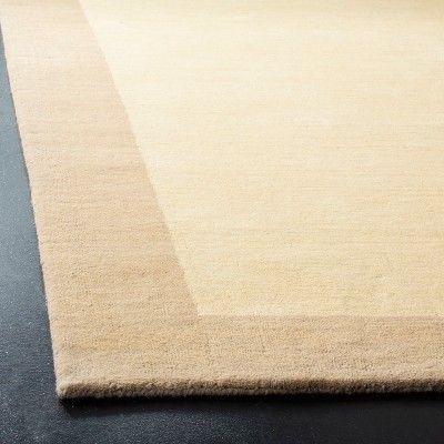 Ivory and Beige Hand-Knotted Wool 4' x 6' Area Rug