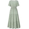 Maternity Maxi Dress Wrap V Neck Baby Shower Pregnancy Nursing Dresses - 3 of 4