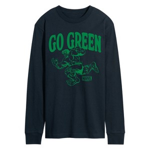 Men's - Marvel - Hulk Go Green Long Sleeve Graphic T-Shirt - 1 of 4