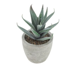 Unique Bargains Artificial Plants Mini Serrated Edge Aloe in Pulp Plastic 3.54"x3.54"x4.72" 1Pcs - 1 of 4
