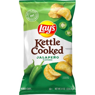 Lay's Kettle Cooked Jalapeño Flavored Potato Chips - 8oz