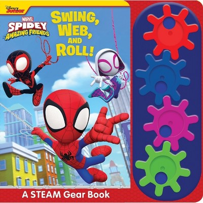 Disney Junior Marvel Spidey and His Amazing Friends: Swing, Web, and Roll! a Steam Gear Sound Book - by  Pi Kids (Mixed Media Product)
