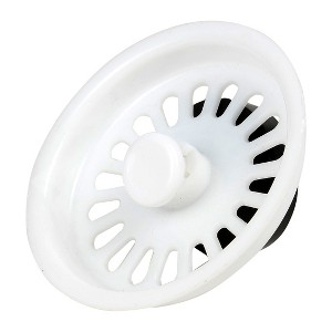 Unique Bargains Plastic Perforated Hole Design Reliable Rust-Free Sink Strainer Basket White 1 Pc - 1 of 4