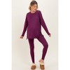 Pinkblush Plum Brushed Knit Maternity Oversized Top and Legging Set - 2 of 4