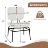 Costway 1/2 PCS Upholstered Accent Chair with Sponge Padding Adjustable Foot Pads & Metal Frame - 3 of 4