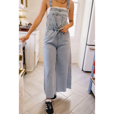 Women's Indie Denim Wide Leg Overalls - C'isa
