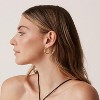 14K Gold Plated Twisted Rope Round Hoop Earrings in Rose, White and Yellow Gold - 4 of 4