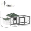 SKYONE 77" Cottage-Style Wooden Chicken Coop with Weatherproof Roof, Nesting Box, Enclosed Run & - 4 of 4