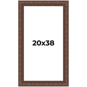 PosterPalooza | 20x38 Wide Bamboo Picture Frame, UV Acrylic, 4 Finishes - Brown, Black, Silver, and Natural - 1 of 4