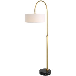 Uttermost Huxford 68 1/2" Antique Brushed Brass Metal Arc Floor Lamp - 1 of 1