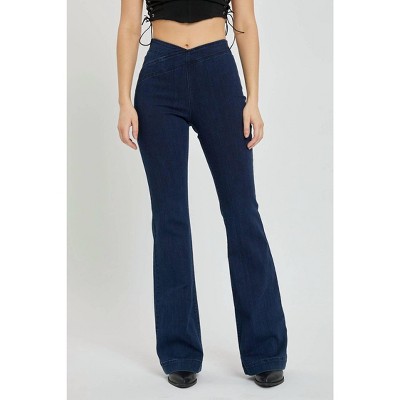Women's Jalyn High Rise Clean Overlapping Flare Jeans - CELLO
