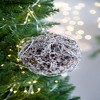 SEVOBAL Tree Ornaments Iced Twig Ball Hanging Decor Set of 4 for Christmas Tree and Winter Displays, Brown, 6"*6"*6" - 3 of 4