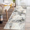 Modern Machine Washable Runner Rug 2x6 Non Slip Carpet Low Pile Marble Abstract Design Rug Ultra Soft Contemporary Rug for Hallway Entryway Kitchen - 3 of 4