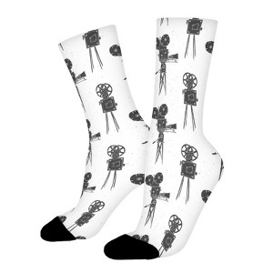 Vintage Movie Equipment Women Printed Crew Socks Funny Funky Socks Soft Polyester Novelty Gifts for Artists Men - 1 of 1