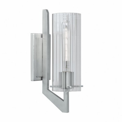 Norwell Lighting Faceted 1 - Light Sconce in  Brushed Nickel