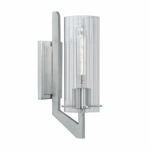 Norwell Lighting Faceted 1 - Light Sconce in  Brushed Nickel - 1 of 4