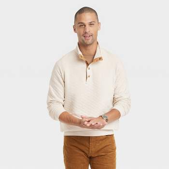 Men's Quilted Snap Pullover Sweatshirt - Goodfellow & Co™