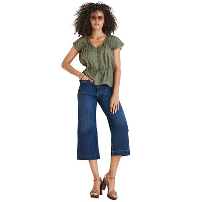 VENUS Womens Adjustable Tie Front Top