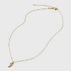 Tiny Tags 14K Gold Ion Plated with White and Red Enamel Candy Cane Necklace - Gold - 2 of 4