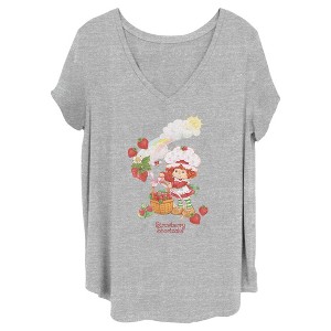 Women's Strawberry Shortcake Rainbow Basket T-Shirt - 1 of 4