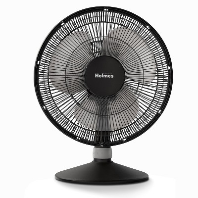 Holmes 12" Oscillating Metal Grill Rotary Dial Table Fan