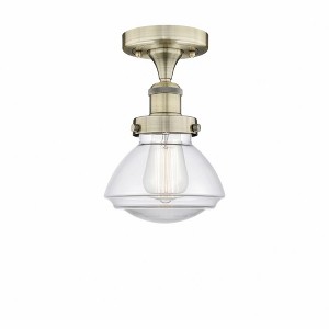 Olean - 1 Light Semi-Flush Mount In Art Deco Style-8.25 Inches Tall and 6.5 Inches Wide - 1 of 1