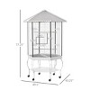 Hexagon Flight Bird Cage with Roof Large Portable Aviary on Wheels with Storage Shelf and Pull Out Tray for Parrots - LAOTIES - 2 of 4