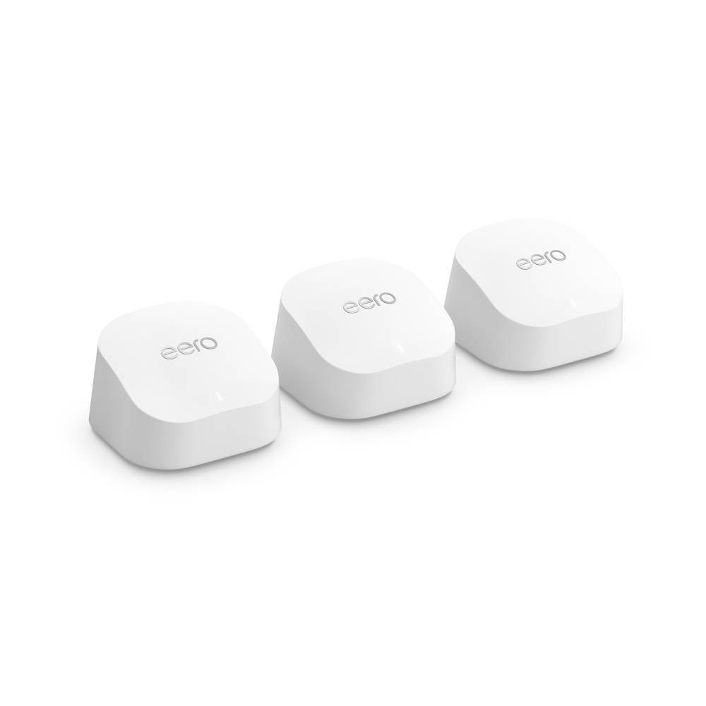 eero 6+ Dual-Band Mesh Wi-Fi 6 System (3-pack): Smartphone Controlled, Wi-Fi Extender