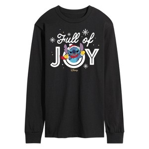 Men's - Lilo and Stitch - Full Of Joy Christmas Long Sleeve Graphic T-Shirt - 1 of 4