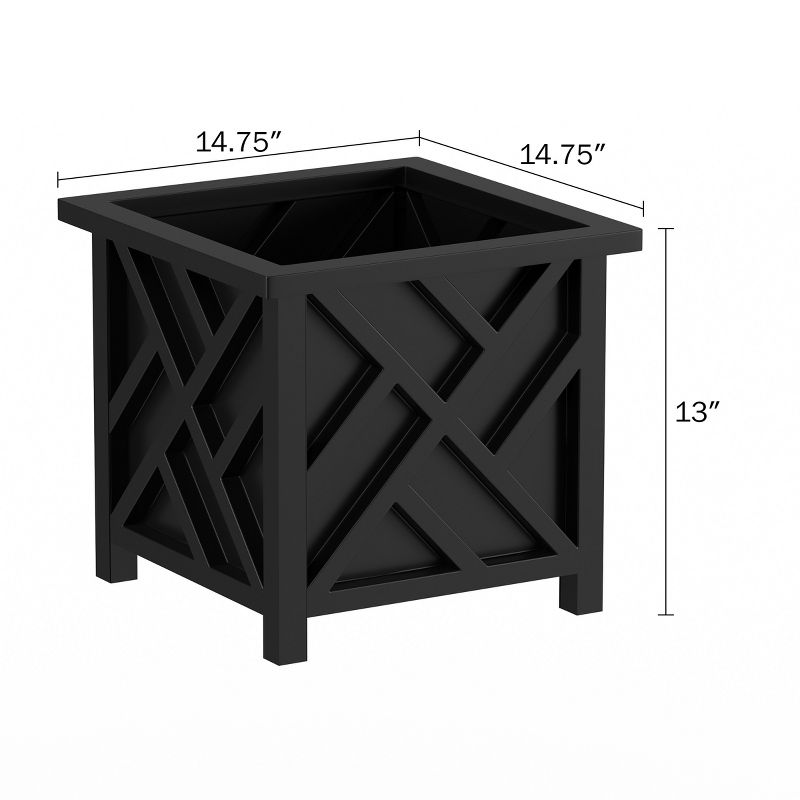 Nature Spring 14.75-in Lattice Planter Box - Decorative Outdoor Flower or Plant Pot, 2 of 5