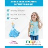 Disney Princess Cinderella Belle Moana Girls 3 Pack Tank Top Shirts Toddler to Big Kid - image 3 of 4