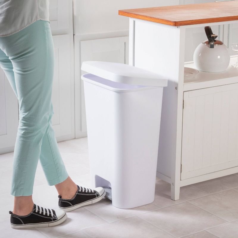 11.9gal Step Trash Can White - Room Essentials&#8482;, 3 of 10