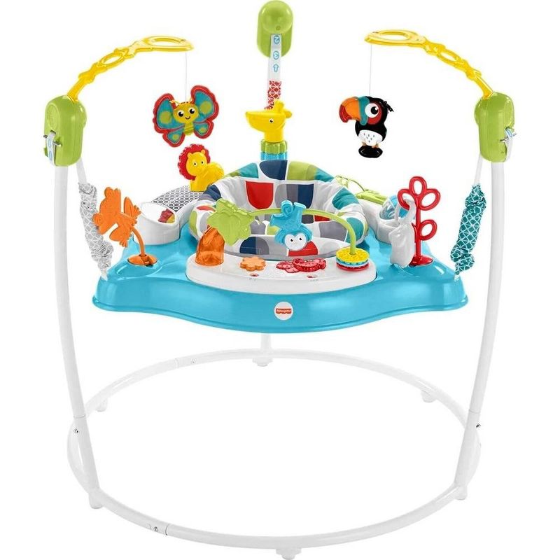 Fisher-Price Baby Bouncer Color Climbers Jumperoo Activity Center with Music Lights & Developmental Toys, 1 of 8