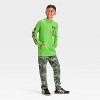 Boys' Teenage Mutant Ninja Turtles Hooded Long Sleeve Graphic T-Shirt - Green - 4 of 4