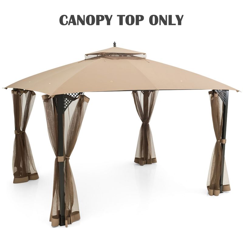 10' x 12' Patio Gazebo Replacement Top Cover 2-Tier Canopy CPAI-84 Outdoor, 4 of 11