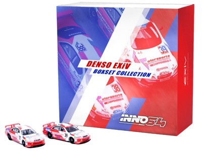 Toyota Corona EXiV #38 and EXiV #39 RHD "Nippon Denso" JTCC (1995) 2 piece Set 1/64 Diecast Model Cars by Inno Models