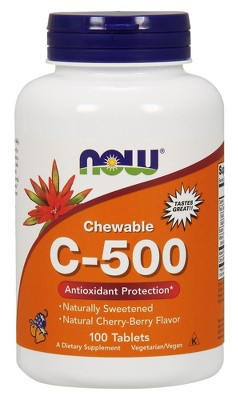 C-500 Chew Cherry by Now Foods  -  100 Chewable