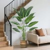 Artificial Bird of Paradise Plant Fake Palm Tree, 8 Trunks Faux Leaves for Indoor Outdoor Decor - 4 of 4