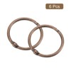Unique Bargains Carbon Steel Loose Leaf Binder Snap Shower Curtain Rings 6 Pcs - 3 of 4