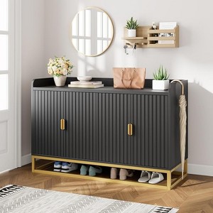 COZONY Fluted Sideboard with Storage Cabinet, Modern Buffet Console with Adjustable Shelves for Living Room, Kitchen, Entryway, Anti-Tip Design - 1 of 4