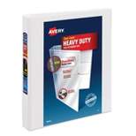 Avery 1" Ring Binder, Heavy Duty with Clear Cover - White